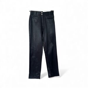 Express Women’s Vintage  Straight Black Satin Pants Size 5/6 Party Or Date Night